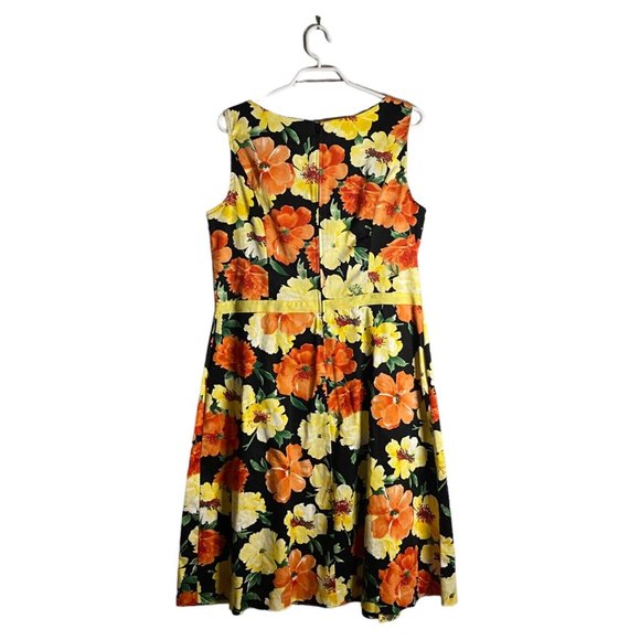 Sag Harbor Women's Floral Sleeveless Pleated Sundress - Picture 6 of 6